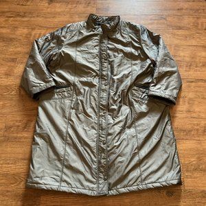 Maggie Barnes Womens Jacket Puffer Coat Gray Plus 2X Long Outerwear